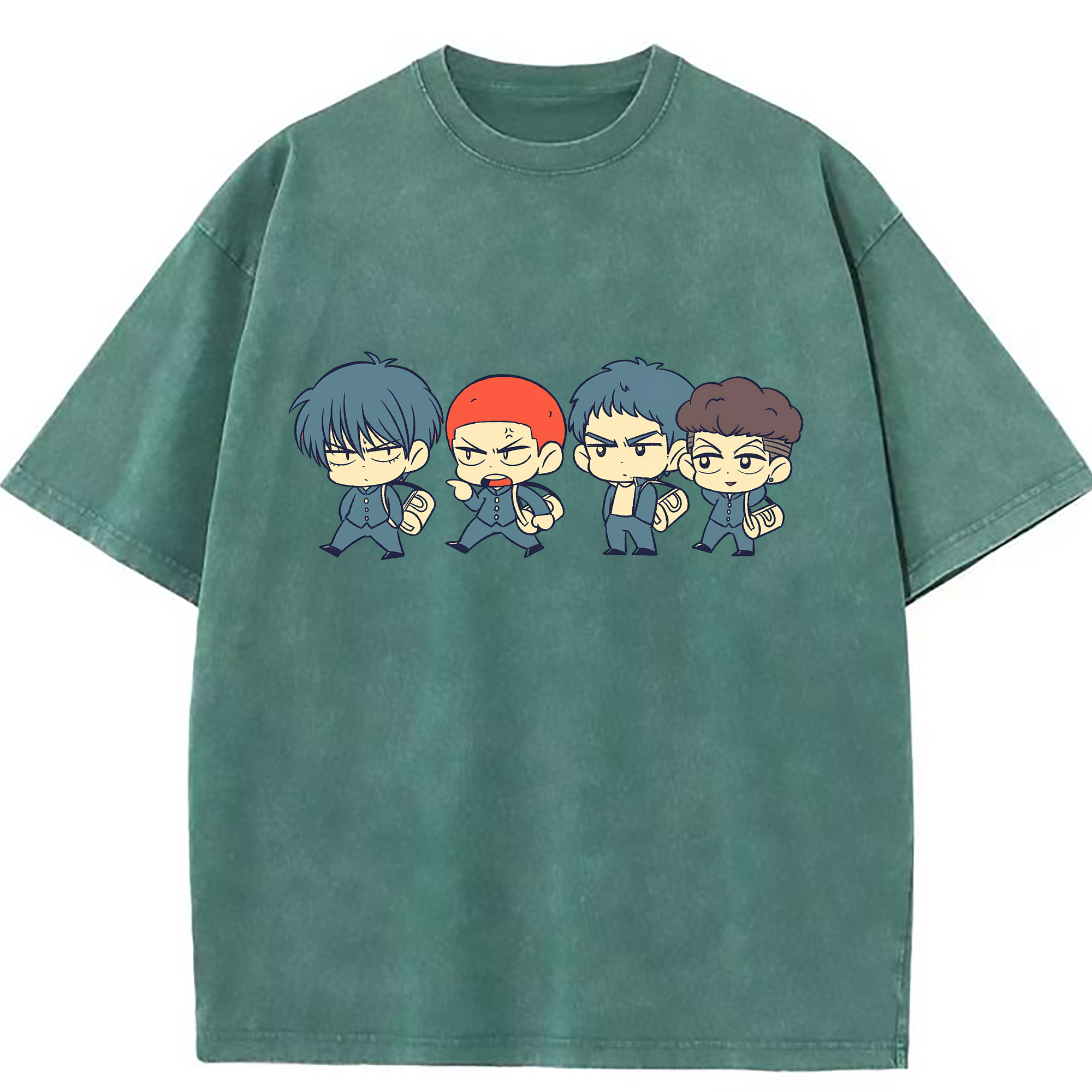 （画像用） SLAM DUNK／スラムダンク 綿100% ヴィンテージ風 半袖Tシャツ（フロントプリント）